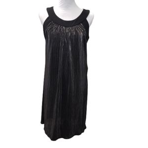 Tiana B. Halter Neckline Silver & Black Dress